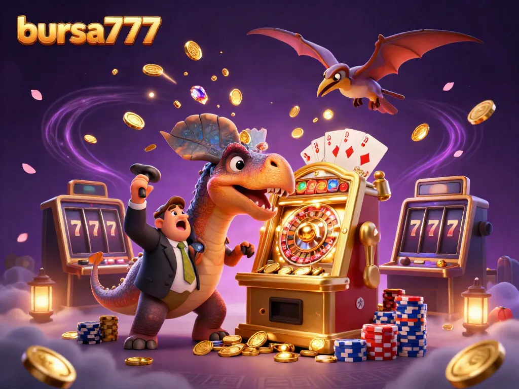 Bursa777 menarik perhatian dengan jackpot besar saat pachycephalosaurus menyerang mesin slot.