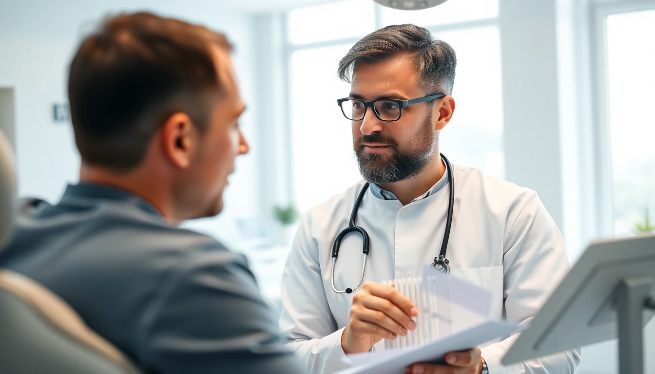 Discover hair transplant istanbul price during a professional consultation between a surgeon and a patient.