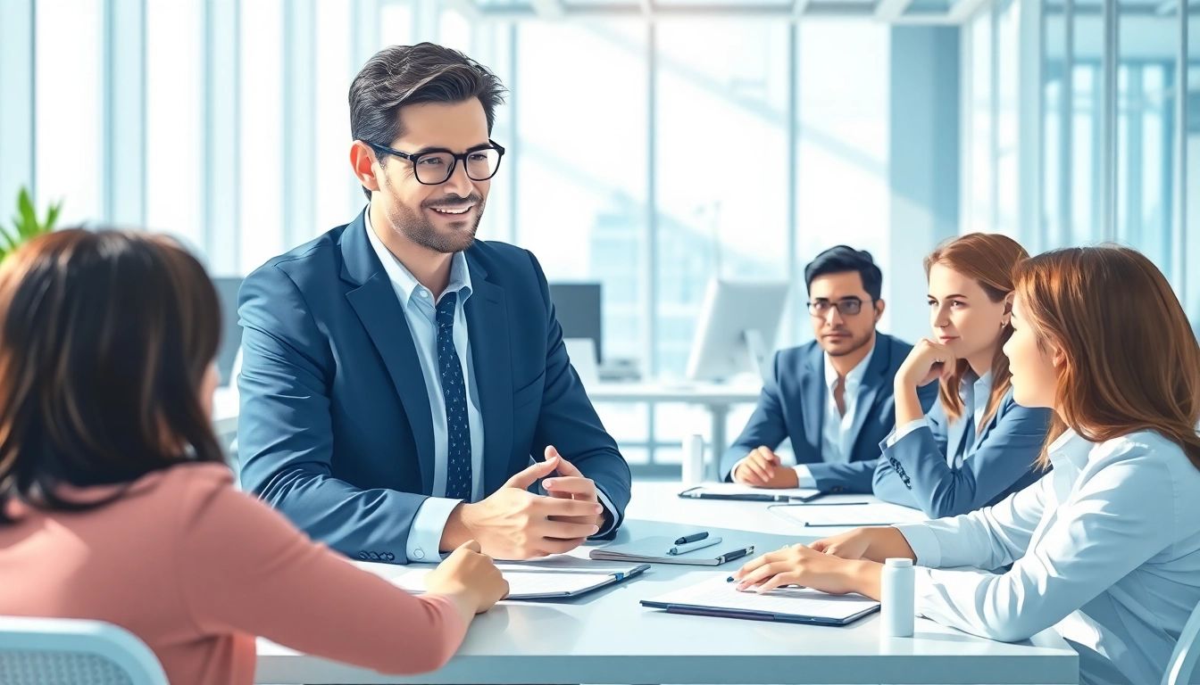 Engaging founder leadership insights as a business leader facilitates a team discussion.