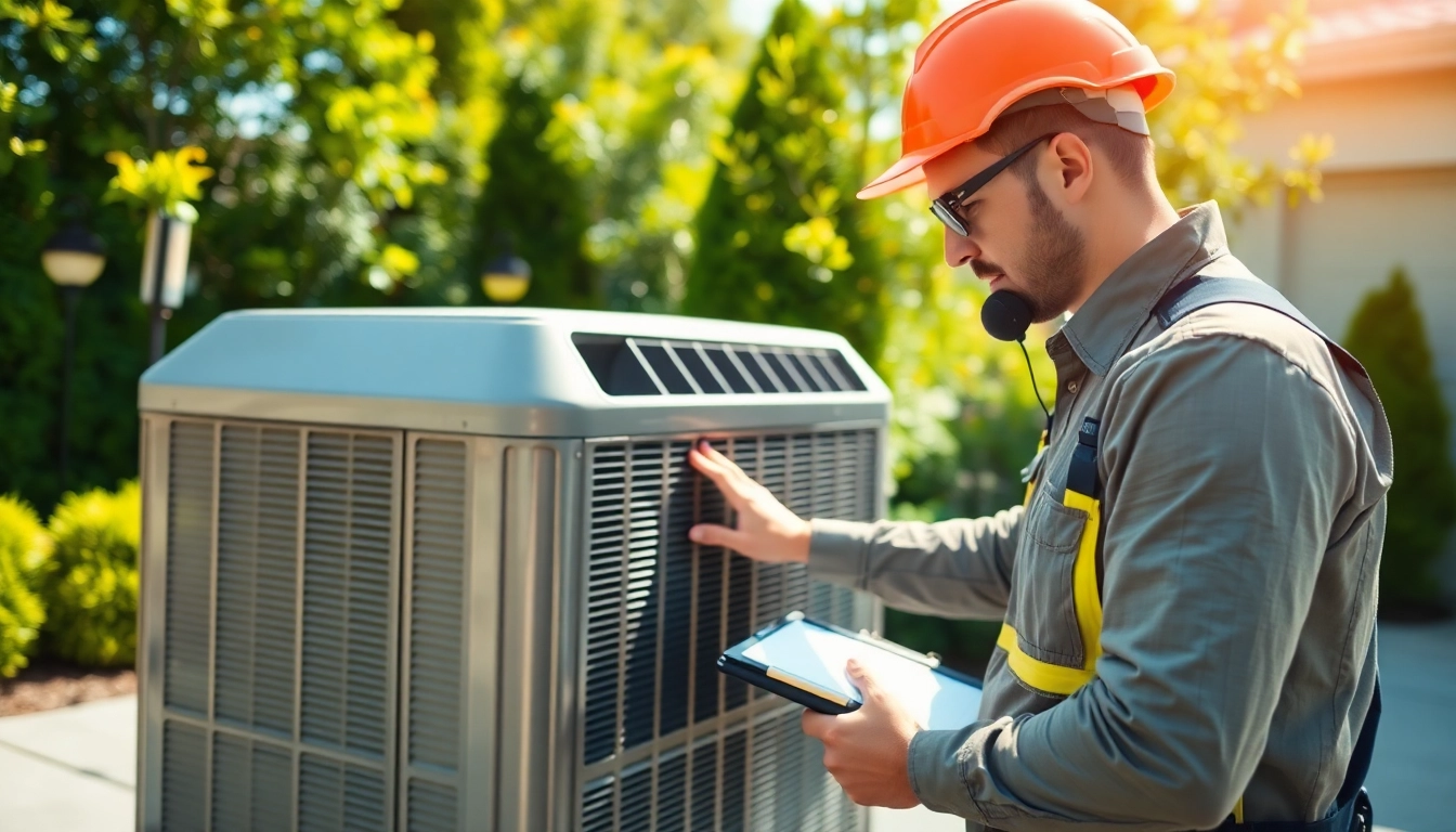 HVAC Repair Tampa: Skilled technician examining an outdoor A/C unit during service.