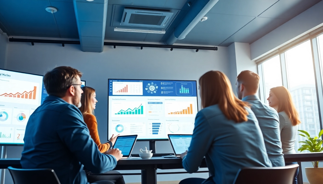 Utilizing hubspot crm free in a vibrant, collaborative workspace among marketing professionals.