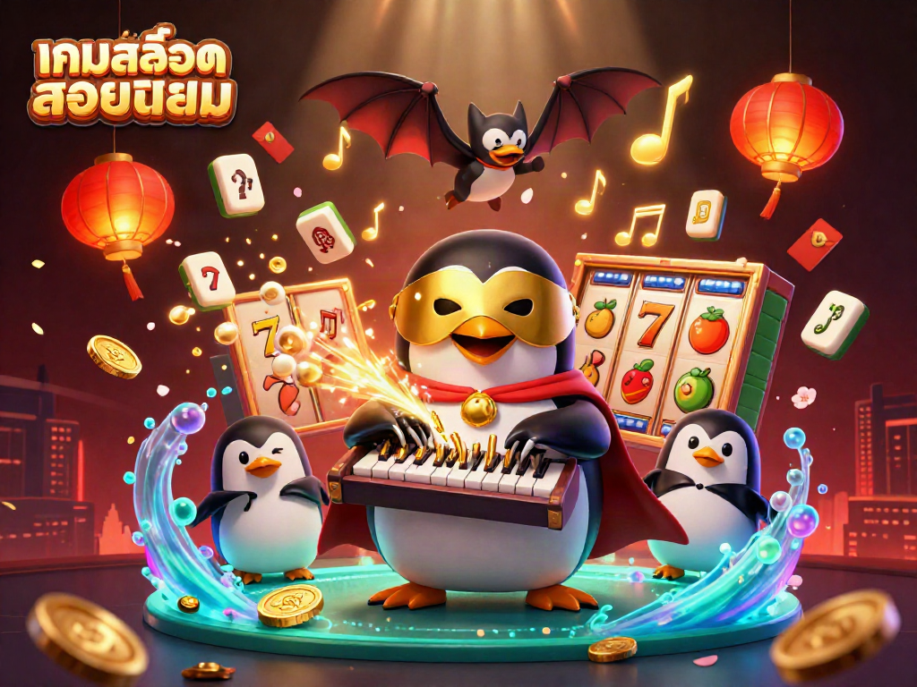 Experience the excitement of เกมสล็อตยอดนิยม with a captivating 3D illustration full of slot machine elements and vibrant casino symbols.