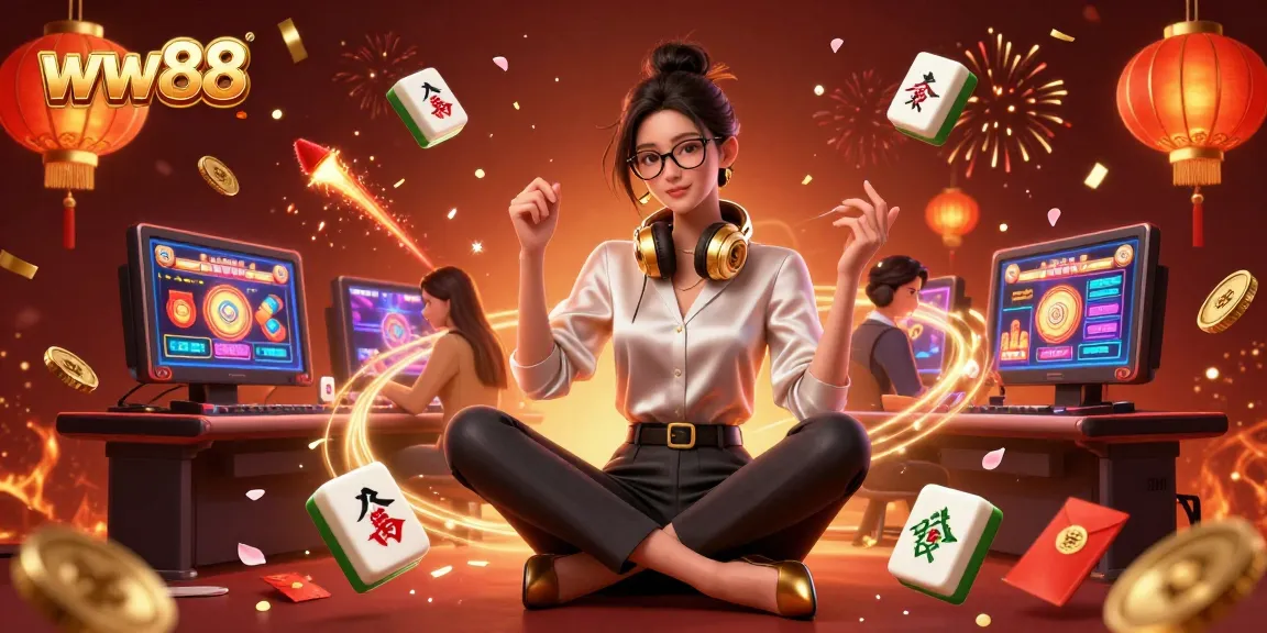 Engage with thrilling casino games at ww88's vibrant gaming setup featuring dynamic slot elements.