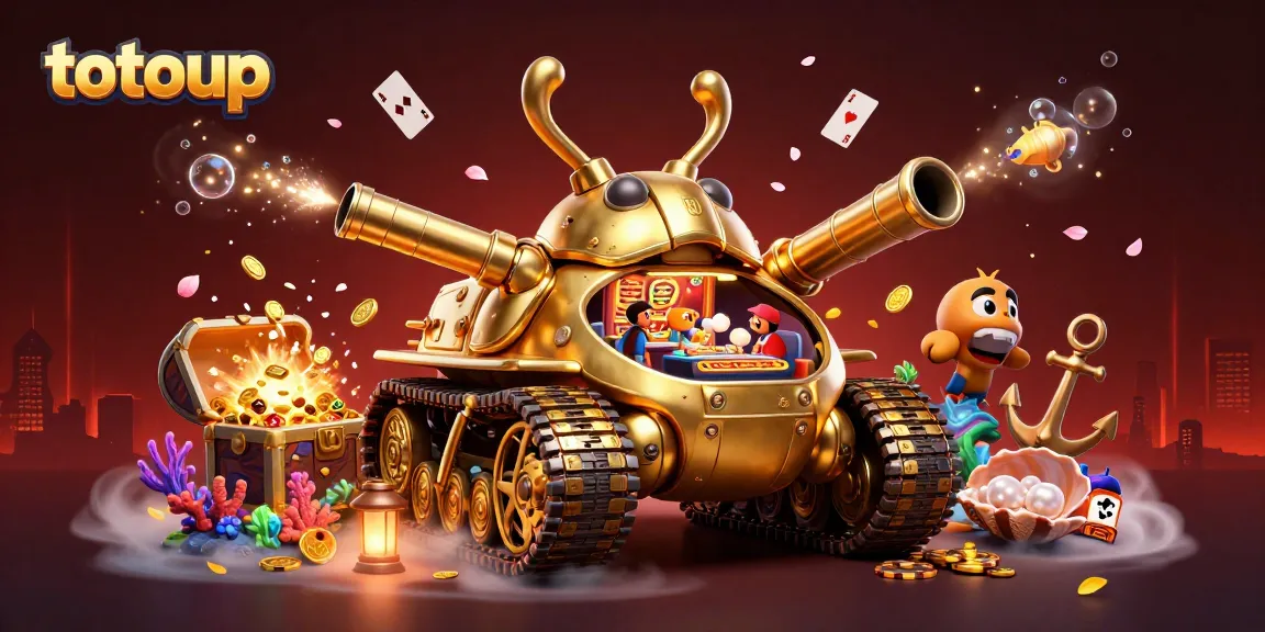 Experience the excitement of totoup casino adventures with a vibrant scene of interactive games and celebrations.