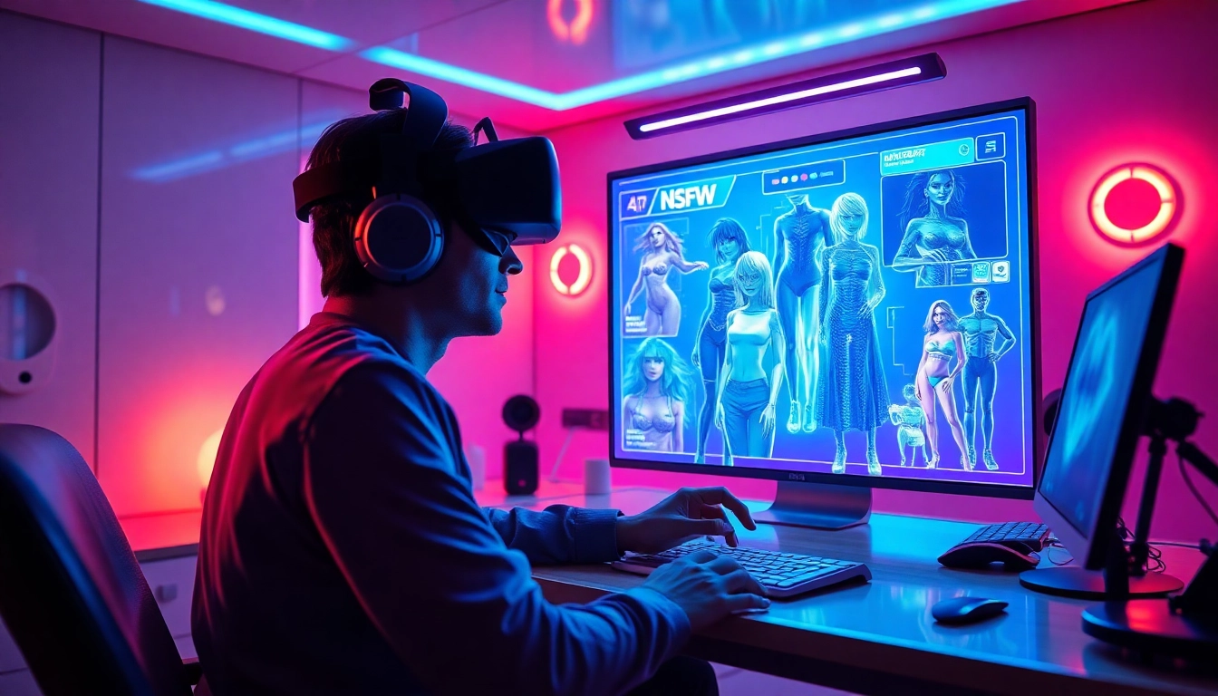 NSFW AI image generation interface showcasing interactive adult content creation.
