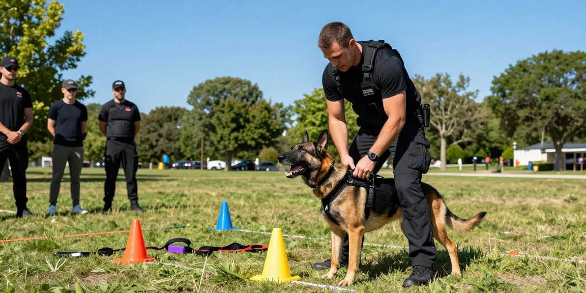rokok88 login displayed while a handler trains a K9 in tactical gear outdoors
