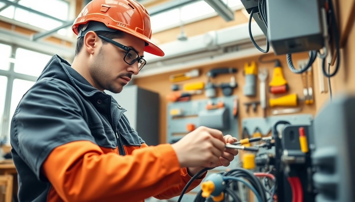 Hands-on electrician apprenticeship hawaii student mastering electrical circuits in a well-lit workshop.
