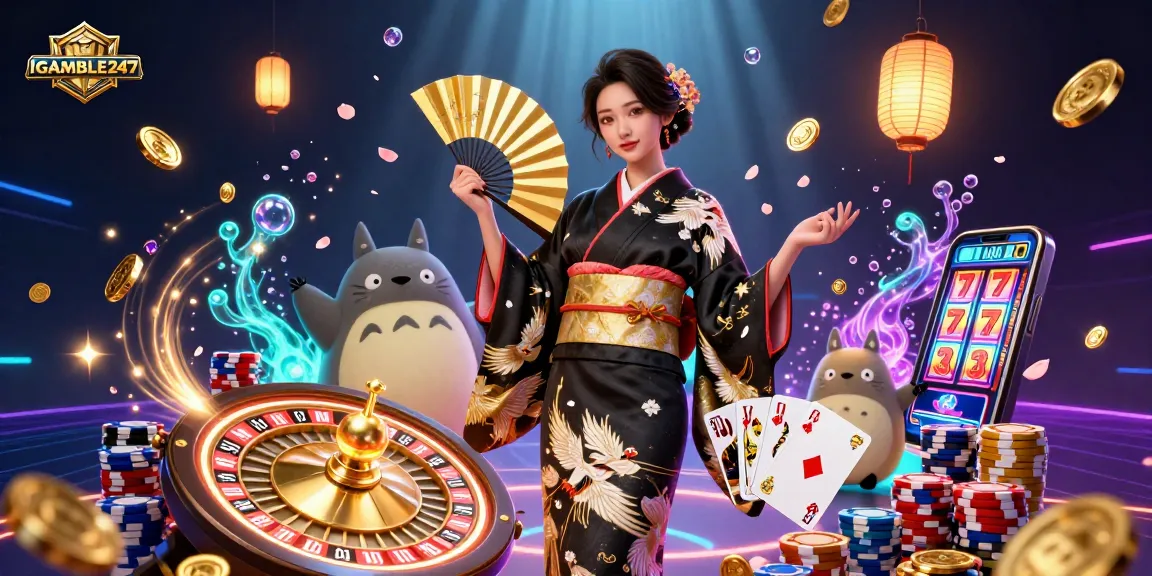 Spin and win with IGAMBLE247's vibrant casino atmosphere, showcasing excitement and elegance.