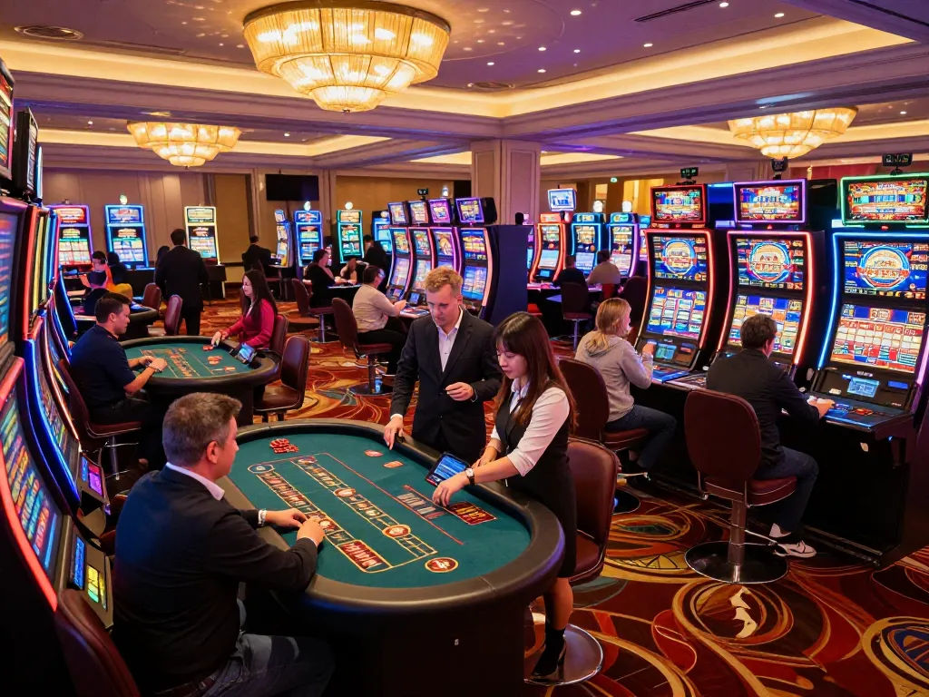 Experience the excitement of TG88 gaming with players engaged at the roulette table in a vibrant casino