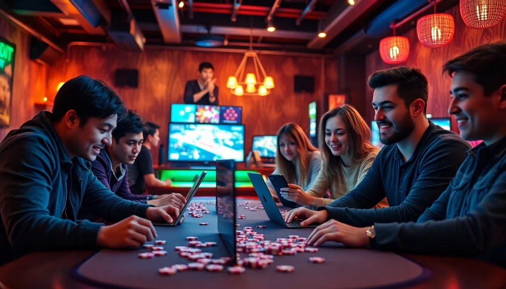 Bandar togel online dalam suasana kafe permainan yang ramai dan nyaman.