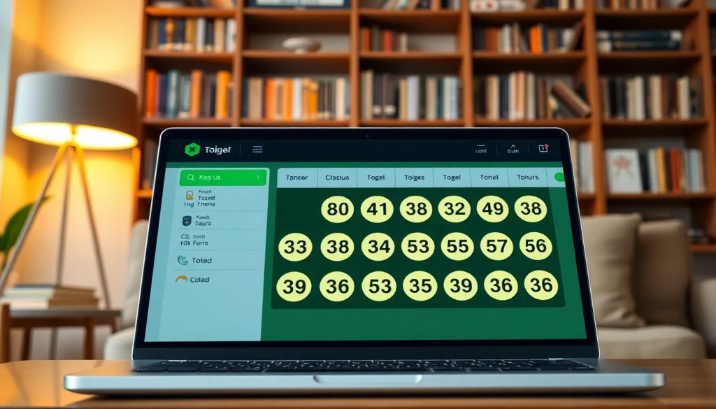 Daftar permainan bandar togel online menarik dengan antarmuka digital modern.