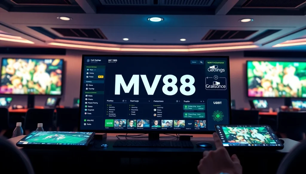 Interactive MV 88 betting platform interface showcasing secure USDT transactions.