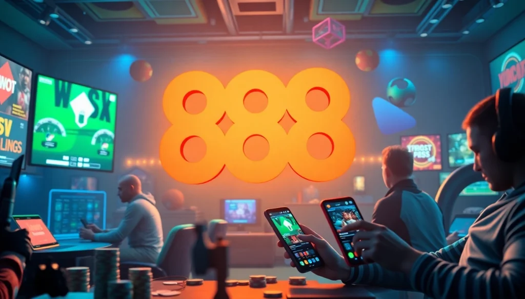 Experience 888 new's engaging online gaming with vibrant visuals and interactive gaming elements.