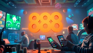 Experience 888 new's engaging online gaming with vibrant visuals and interactive gaming elements.