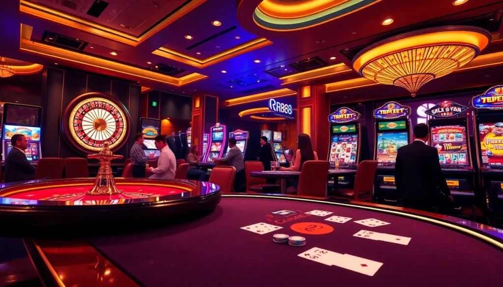 Experience the thrill of gaming at rr88 with interactive tables and immersive slot machines.