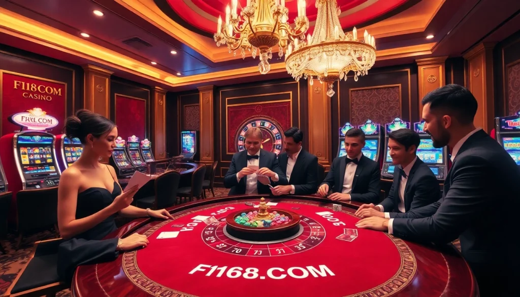 Experience the excitement of betting at F168.COM's luxury casino gaming room.