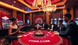 Experience the excitement of betting at F168.COM's luxury casino gaming room.