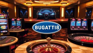 Experience exciting gambling at Bugatti8 with poker tables, slot machines, and a luxurious ambiance.