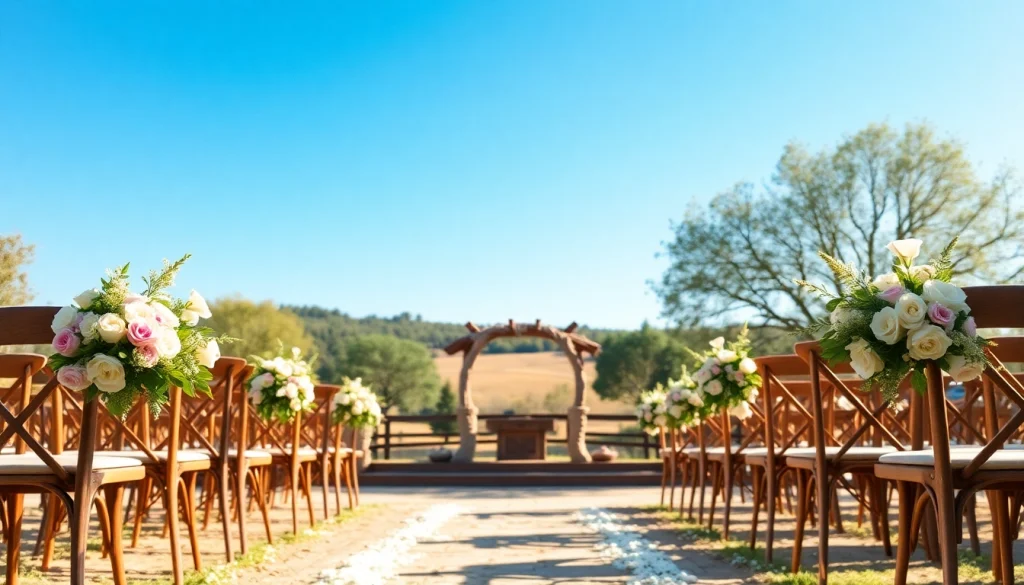 Experience breathtaking Clarksburg Wedding Venues with enchanting outdoor setups and serene landscapes.