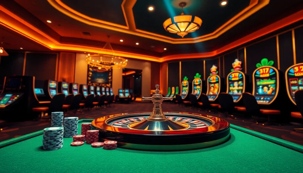 Experience the luxurious gaming atmosphere at Trang chủ S88VIP with engaging casino elements and vibrant visuals.