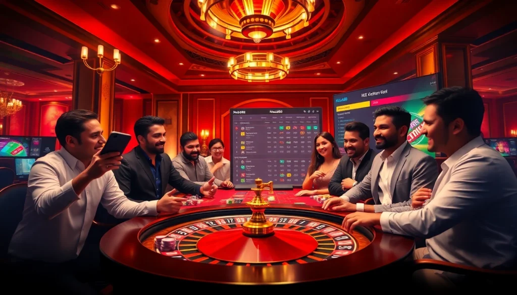 Khela88 লগইন করুন interface with engaging gambling elements, showcasing a vibrant casino atmosphere.