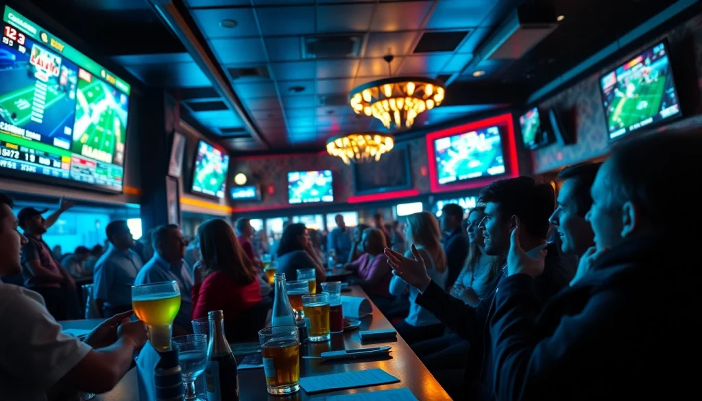 Engage in sports betting Alabama with vibrant crowd and lively atmosphere.