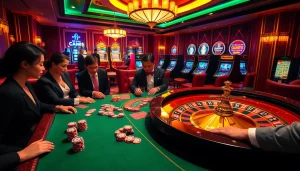s88 vip players enjoy an exciting game at a luxurious casino table