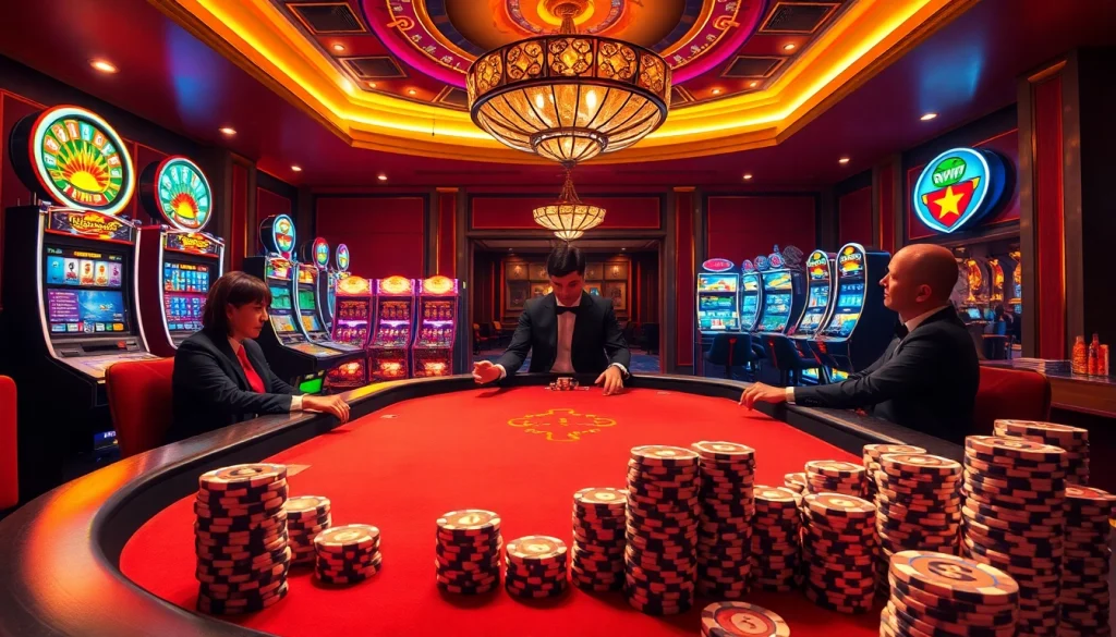 Engaging high-stakes poker scene with 389WIN branding, luxurious casino elements