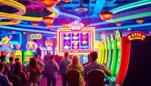 Temukan situs slot depo 5k dengan mesin slot berwarna-warni dan suasana kasino yang hidup