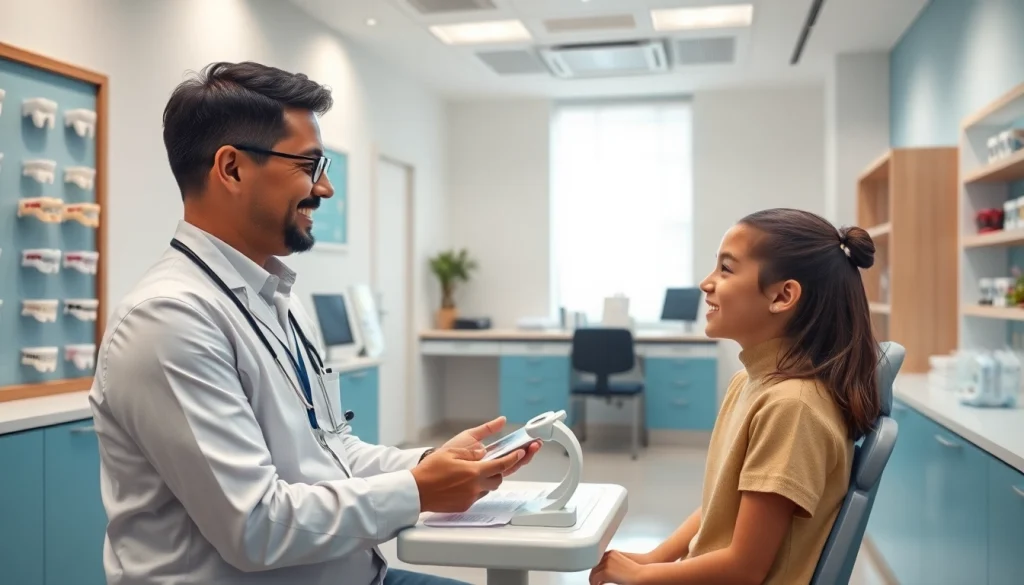 Orthodontic braces in Cheras consultation with a friendly orthodontist and young patient.