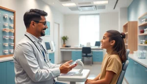 Orthodontic braces in Cheras consultation with a friendly orthodontist and young patient.