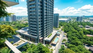 Showcase of the luxury tampines st 95 ec executive condominium surrounded by greenery.