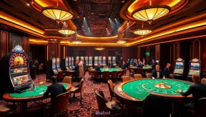 Experience the thrill of gambling at thabet with vibrant slot machines and elegant poker tables.