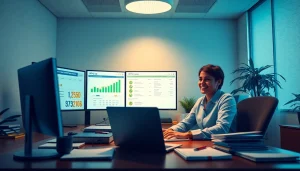 Professional setting illustrating efficient IPVA GO 2026 tax processing with digital interfaces.