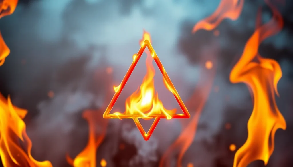 Understanding the fire tetrahedron and its components in an educational illustration.
