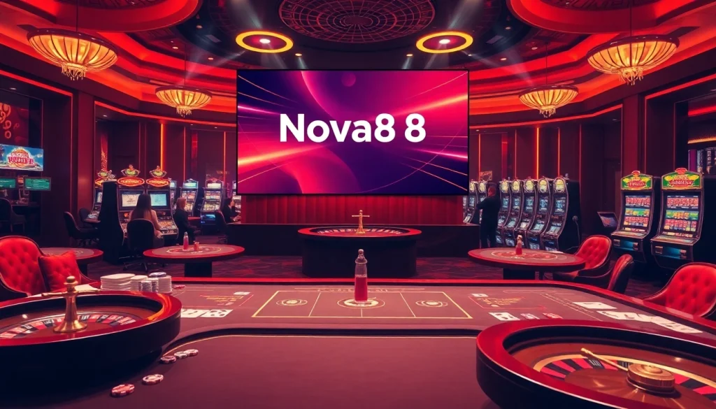 Experience the excitement at nhà cái nova88 with luxurious casino tables and vibrant gameplay.
