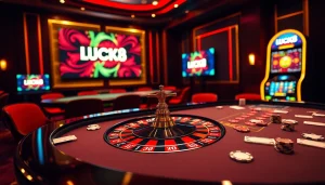 Nét tinh xảo đầy hứng khởi của bàn casino LUCK8 với những quân chip và lá bài đang hoạt động sống động.