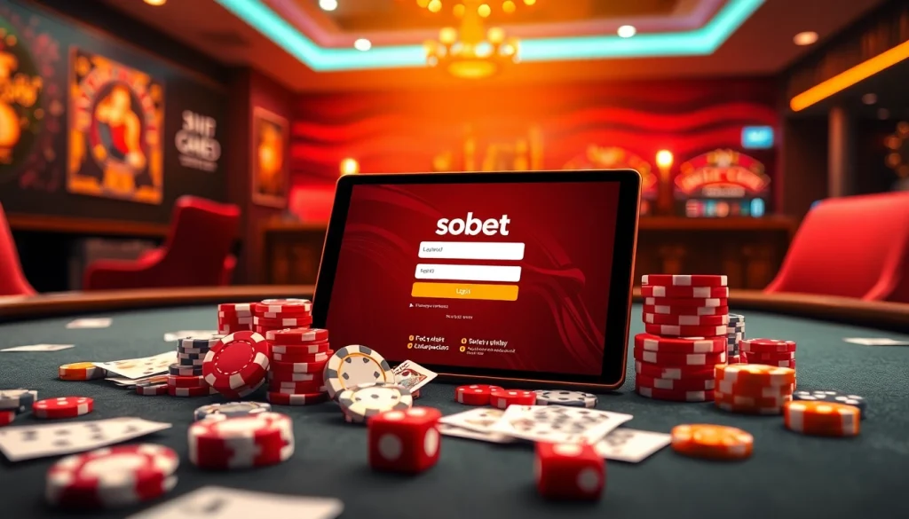 Experience sbobet betting with vibrant casino elements and a luxury gaming interface.