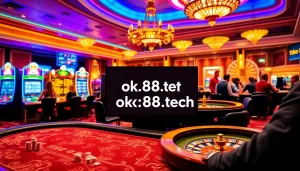 Experience thrilling online gaming at https://ok88.tech/ with vibrant slot machines and poker tables.