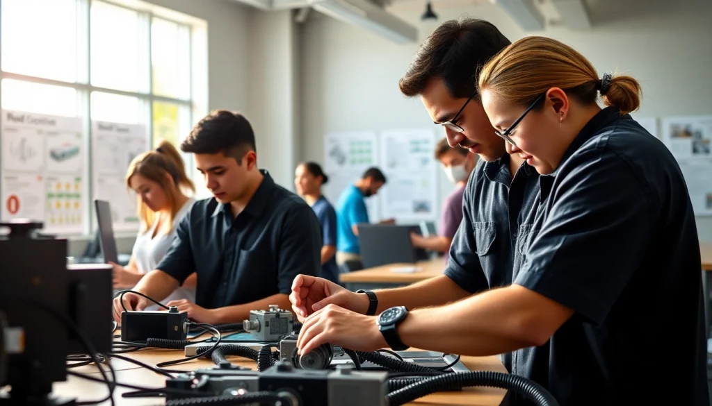 Students actively learning in trade schools Oahu, showcasing a dynamic educational environment.