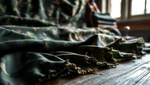 Camouflage stoffen met verschillende patronen en texturen prachtig gepresenteerd.