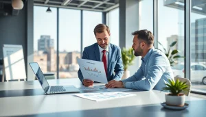 Uncover crucial business growth insights while analyzing strategies in a bright office.