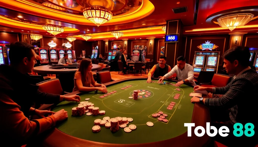 Experience thrilling gambling at https://tobet88bet.com/ with luxurious poker games and vibrant casino elements.