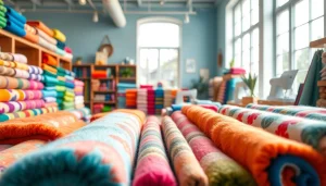 Bekijk gedessineerde fleece stoffen in een mooie stoffenwinkel met kleurrijke patronen.