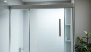 Enhance your bathroom with elegant shower doors featuring sleek design and polished chrome.