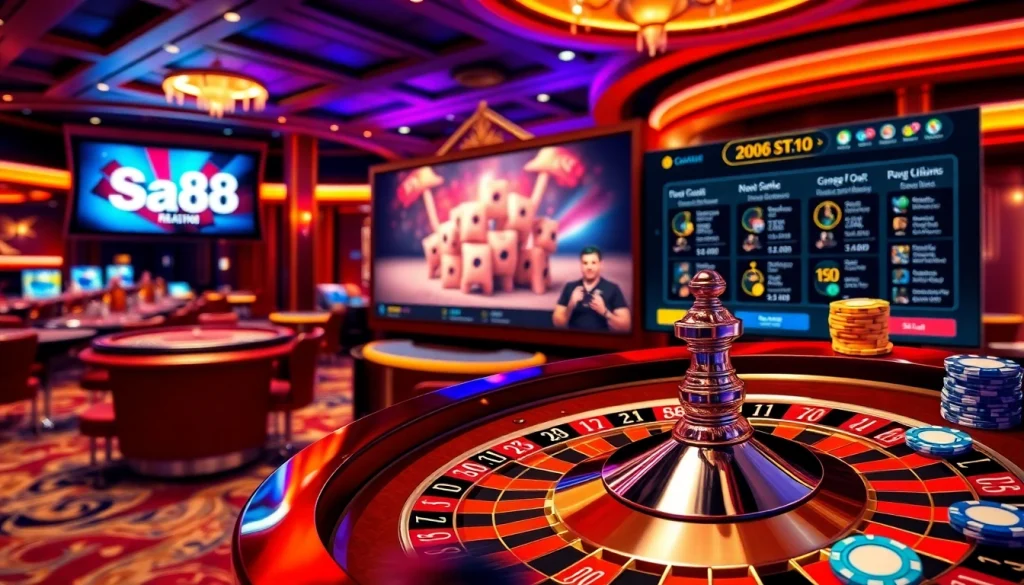 Experience the thrill of nhà cái sa88 with vibrant casino visuals and dynamic betting elements.