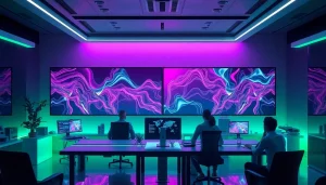 Innovative AI NSFW content generation workspace with advanced technology and art.