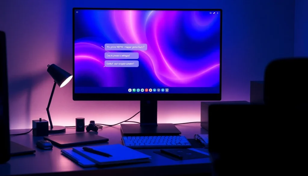 Engaging NSFW AI interface displayed on a modern desktop setup