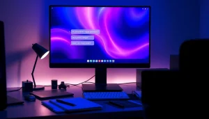 Engaging NSFW AI interface displayed on a modern desktop setup