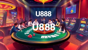 Experience thrilling gameplay at U888 with vibrant poker tables and dynamic slot machines.